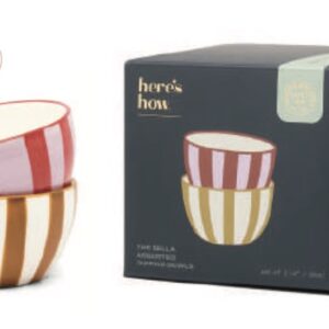 Set 2 ciotole per apertivi- color ocra e ruggine -  Idea Regalo