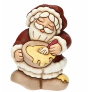 Babbo Natale pasticciere con ciotola in ceramica, piccolo - Thun