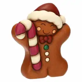 Omino di pan di zenzero Pepi con caramella in ceramica, piccolo Thun