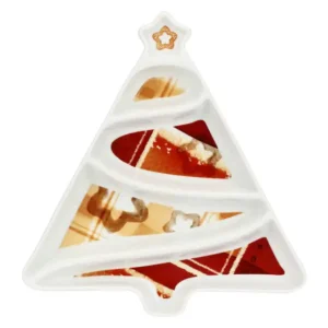 Antipastiera a forma di albero di Natale in porcellana Thunland Thun
