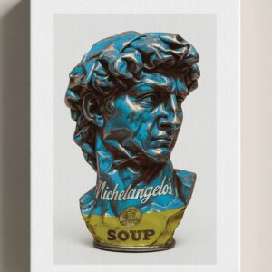 Tela Michelangelo's soup blue 50x70 - Indipendent Republic
