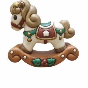 Cavallo a dondolo in ceramica grande, Thun