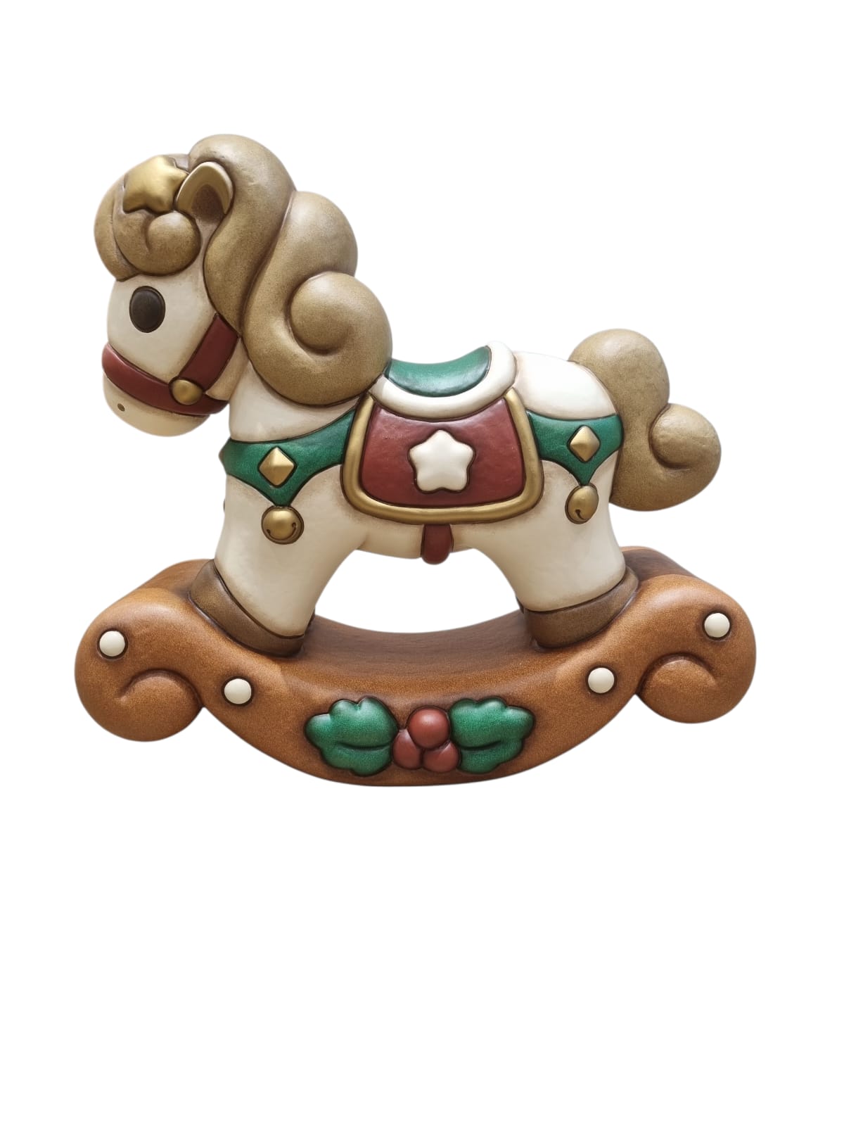Cavallo a dondolo in ceramica grande, Thun