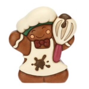 Omino di pan di zenzero Pepi chef in ceramica, medio Thun
