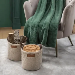 Set cesto e plaid, verde - Thun