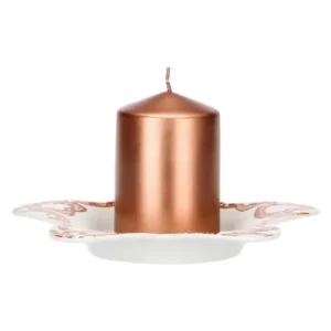 Piattino a forma di stella in porcellana con candela Thunland Thun