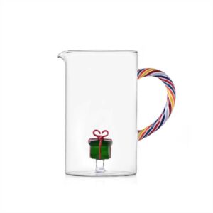 Brocca c/manico colorato e regalo verde - Collezione Schiaccianoci - Ichendorf Milano