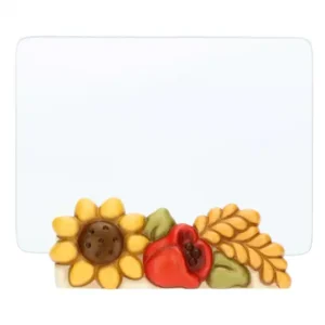 Portafoto in vetro con girasole e papavero Fiori e Fantasia Thun