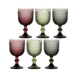 Set 6 calici colorati con pallini, Thun