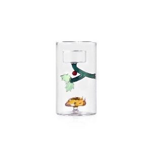 Tealight agrifoglio&cerbiatto straiato in vetro borosilicato - Ichendorf