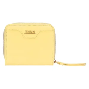 Portafoglio in ecopelle piccolo, giallo Thun