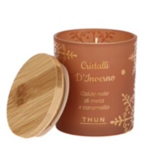 Candela natalizia "Cristalli d'inverno"con Box Regalo Thun