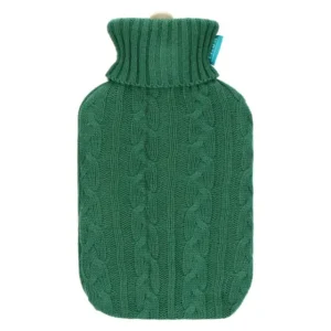Boule acqua calda con cover in tricot jaqard AbbracciAMI, verde Thun