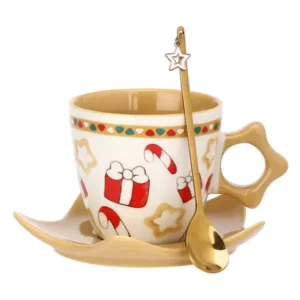 Confezione regalo tazza manico a stella e cucchiaino - Natale Thun