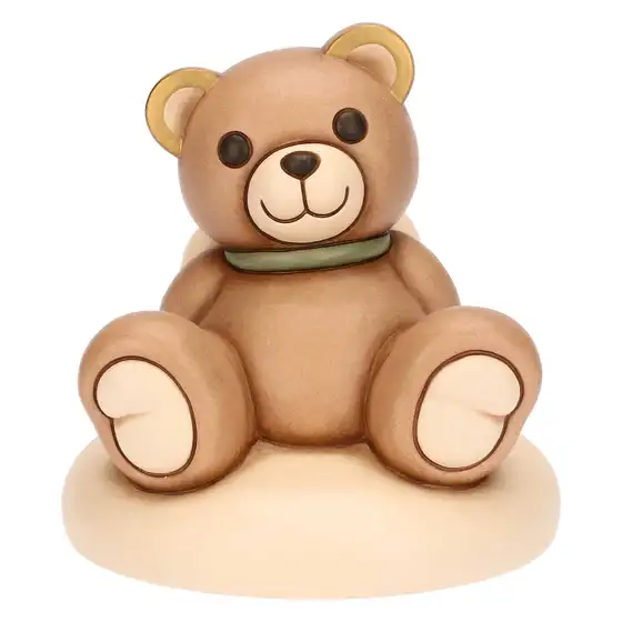 Carillon Teddy fiocco verde e cuore Thun