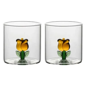 Set 2 bicchieri in vetro tulipano Thun