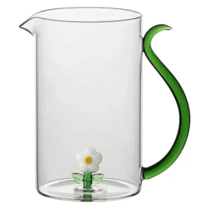 Caraffa in vetro con margherita Thun