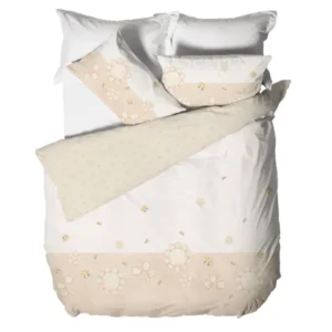 Parure Copripiumino Matrimoniale stampa digitale letto Elegance Beige Thun