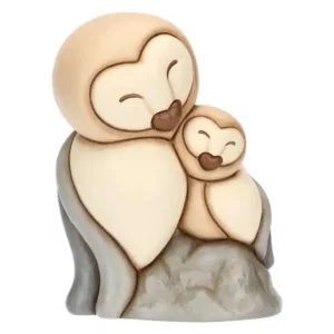 Barbagianni Barbi con piccolo in ceramica, grande Thun