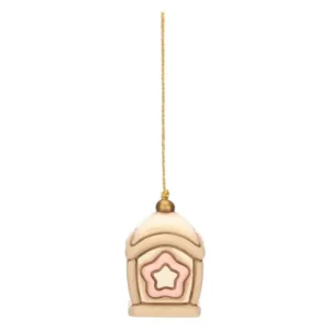 Lanterna con stella rosa in ceramica Thun