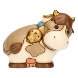 Mucca Gigliola in ceramica, grande