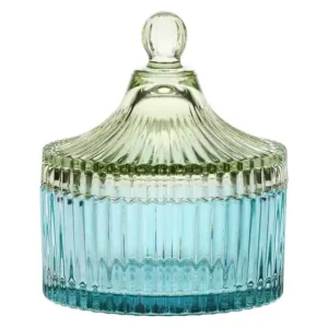 Scatolina in vetro grande, Blu e Verde Thun