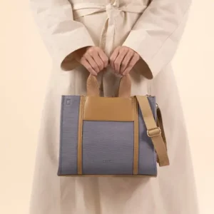 Borsa Thun Tote bag denim/marrone, media