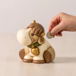 Salvadanaio mucca Fiorella in ceramica Thun
