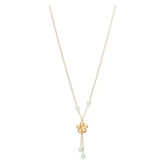 Collana girocollo con pendente margherita e perle a goccia Thun