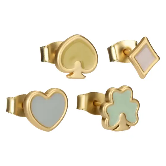 Set 4 orecchini pin casinò