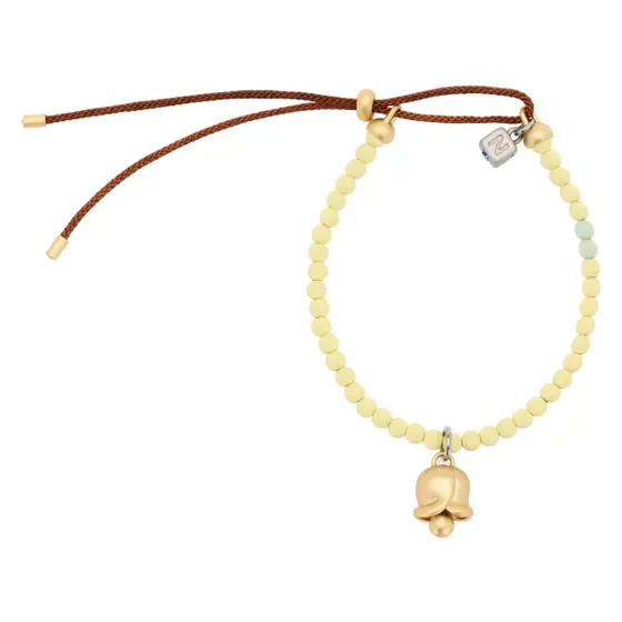 Bracciale con perline colorate e pendente campanula Thun