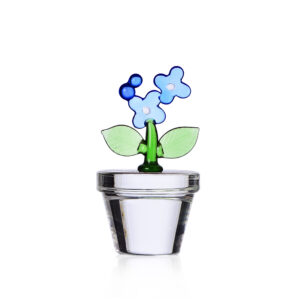 Ichendorf Milano -Fermacarte/segnaposto fiore azzurro