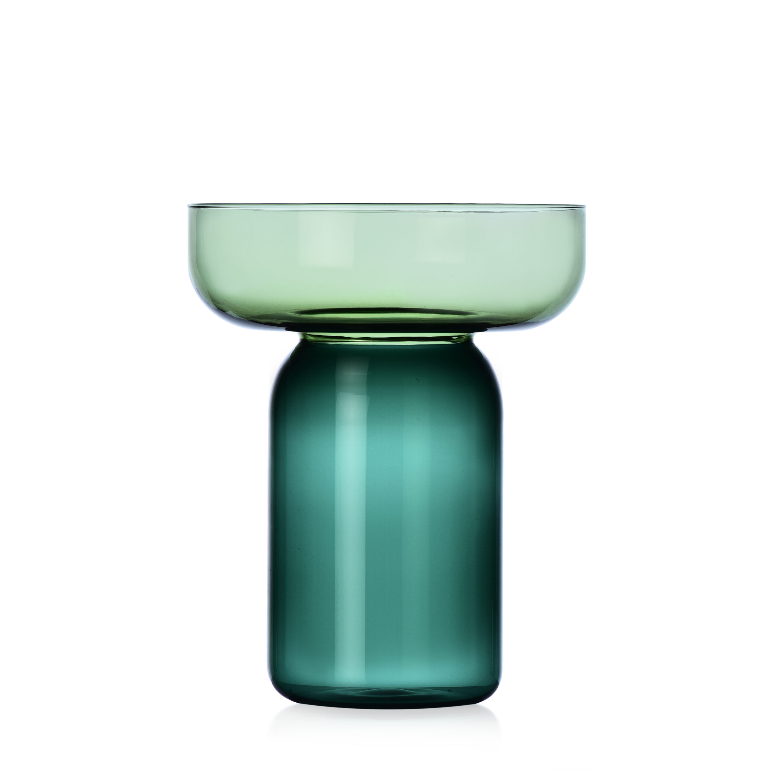 Ichendorf Milano -Vaso cilindrico piccolo verde-petrolio