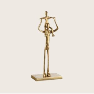 Scultura Padre e Figlio - L'oca Nera