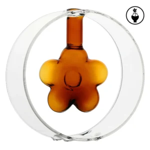Vaso Monofiore Tondo M, Infiore - Vetro, 14x14x15 cm