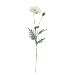 Papavero, Fiorile - Poliestere, ferro - bianco