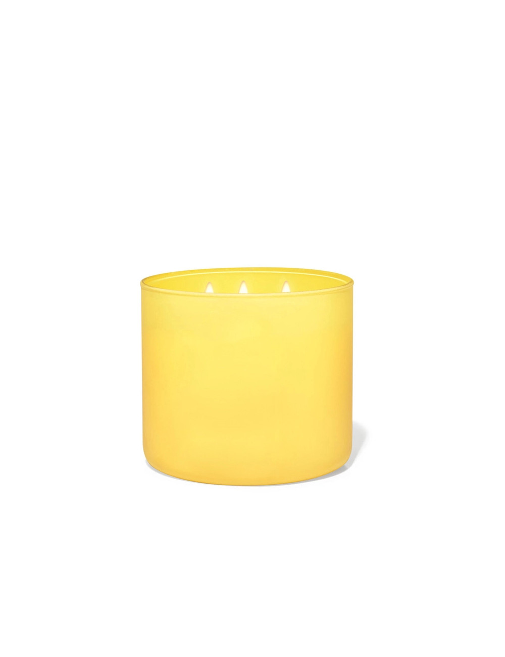 Brandani -CANDELA PROFUMATA 3 STOPPINI GIALLO CERA DI SOIA ESSENZA LIMONE/VETRO