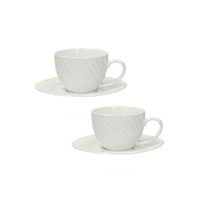 Brandani -TAZZINA CAFFE OPTICAL SET 2 PZ NEW BONE CHINA
