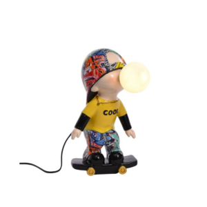 Lampada da Tavolo Pop Art Bimbo su Skateboard Palais Royal – Illuminazione Decorativa Urban Style