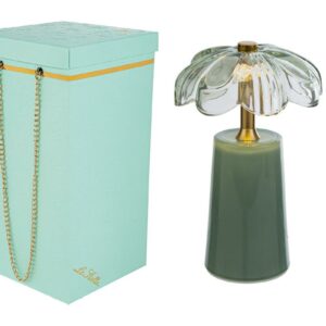 Bomboniera lampada in vetro fiore menta - Le Stelle