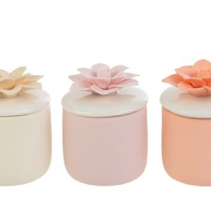 Scatolina con candela fiore 3 colori assortiti - Le Stelle