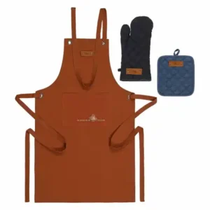 Set guantone, grembiule, presina e cesto Acqua e Farina Set Pizza Thun