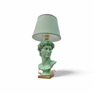 Lampada Scultura David "Sage Edition" – Resina e Polvere di Marmo | Mia Design