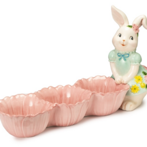 Tris Ciotole in Ceramica con Coniglio Palais Royal – Antipastiera Decorativa Pasquale