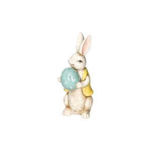 Coniglietto con ovetto tiffany in Stoneware - Brandani