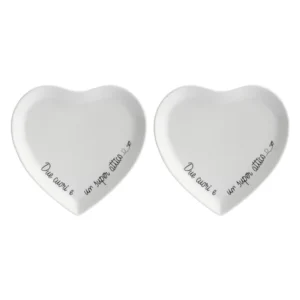 La Porcellana Bianca - Set 2 piattini cuore 17cm