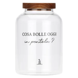 La Porcellana Bianca - Barattolo Riso Pasta, I Garbati - Vetro Borosilicato, 1800 ml