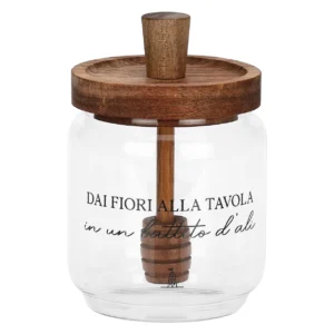 La Porcellana Bianca - Mieliera in Vetro Borosilicato, 400 ml