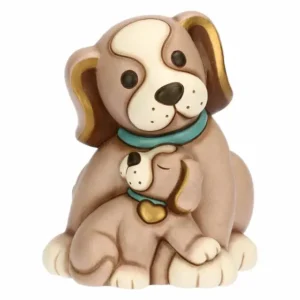 Thun - Coppia cani Todo papà e cucciolo in ceramica
