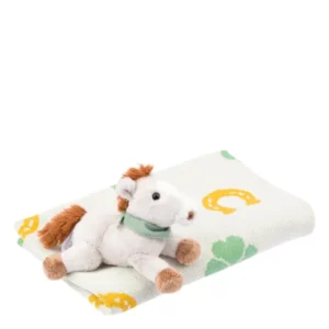 Thun - Set peluche cavallo con copertina tricot Dolce Fattoria